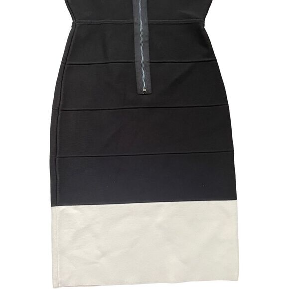 NWT BCBGMaxazria dress XS Bandage short sleeve black XS - Picture 4 of 5